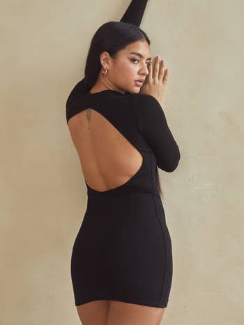 the back view of the dress