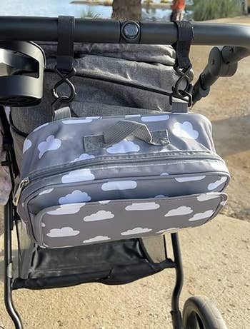 Reviewer image of gray bag