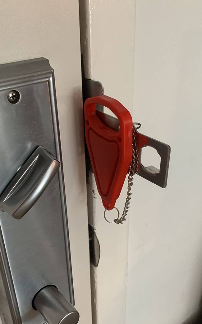 Reviewer photo of the door lock installed on their front door