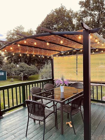 Outdoor eating  country  with pergola 