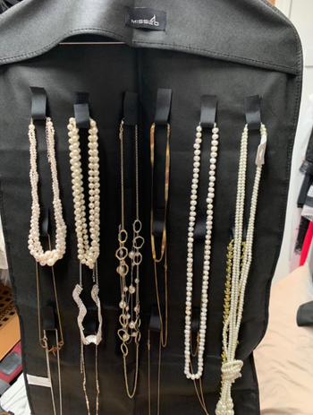 all the jewelry on a jewelry organizer