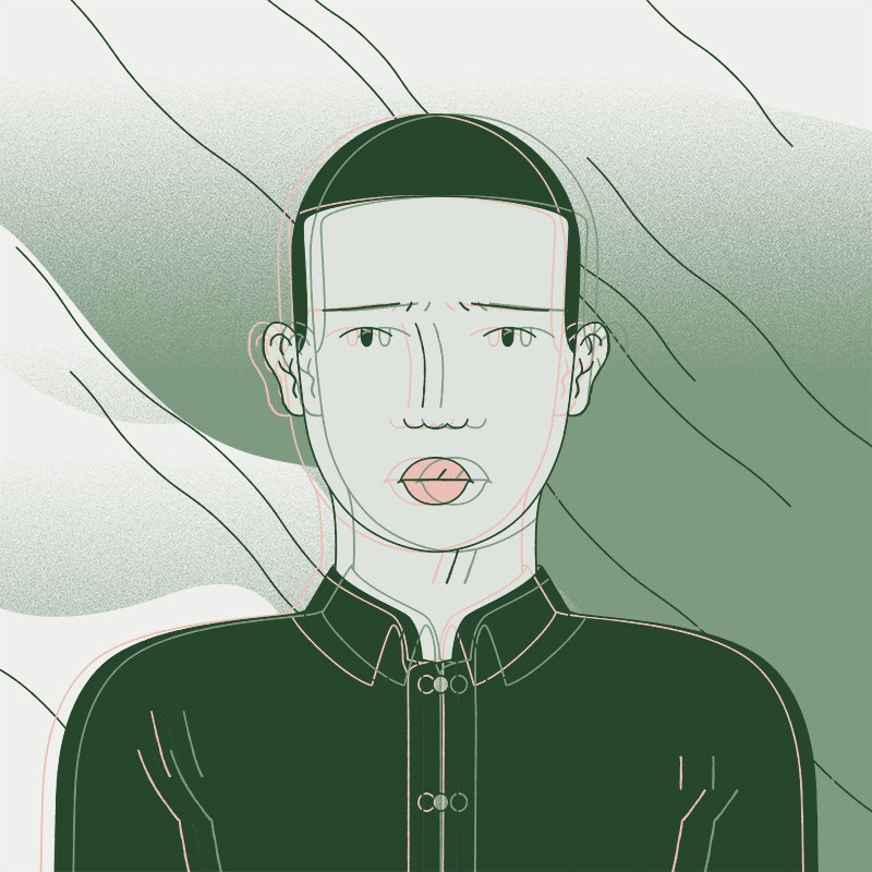 Illustration of a person out of focus.