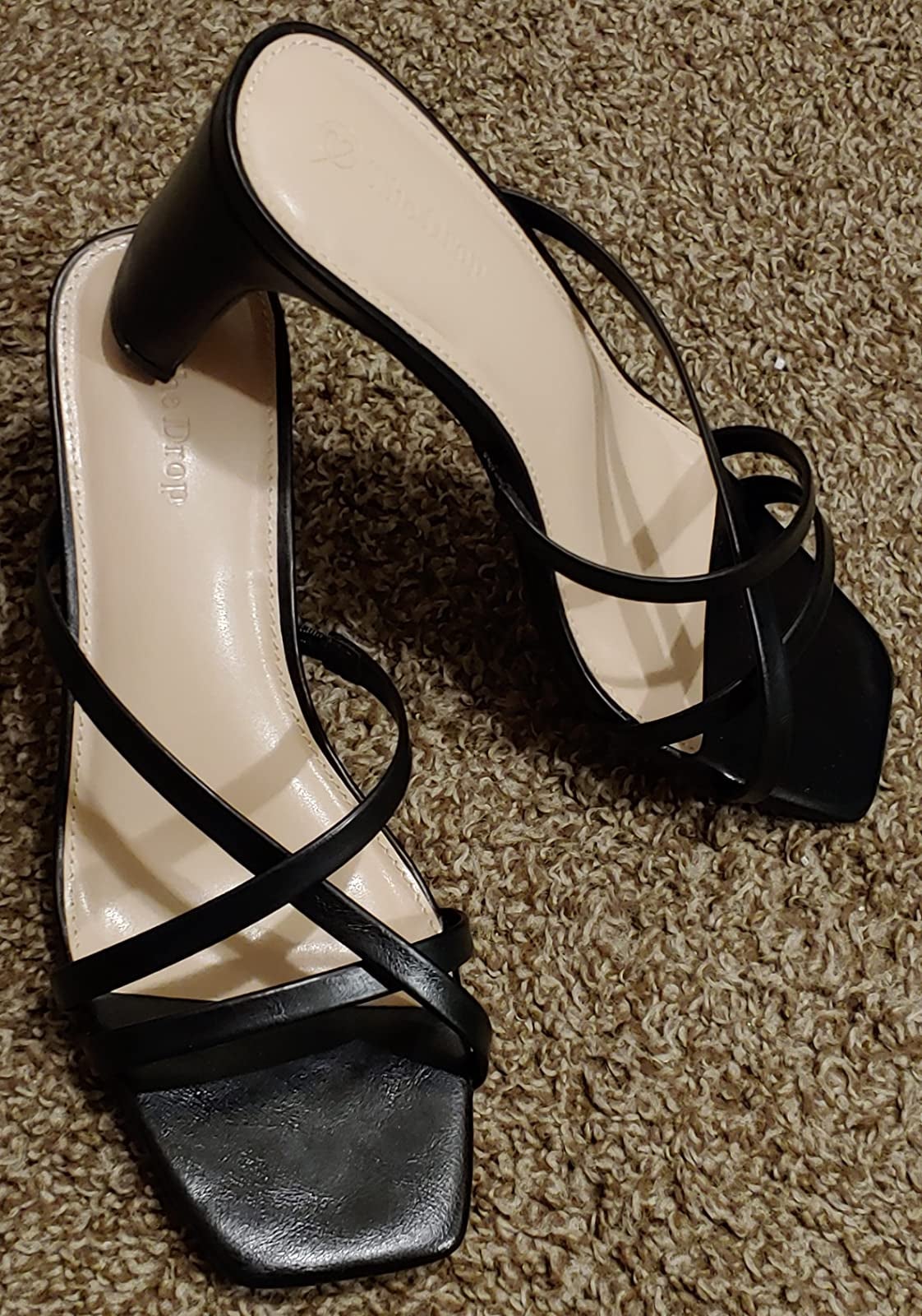 Strappy black shop heels comfortable