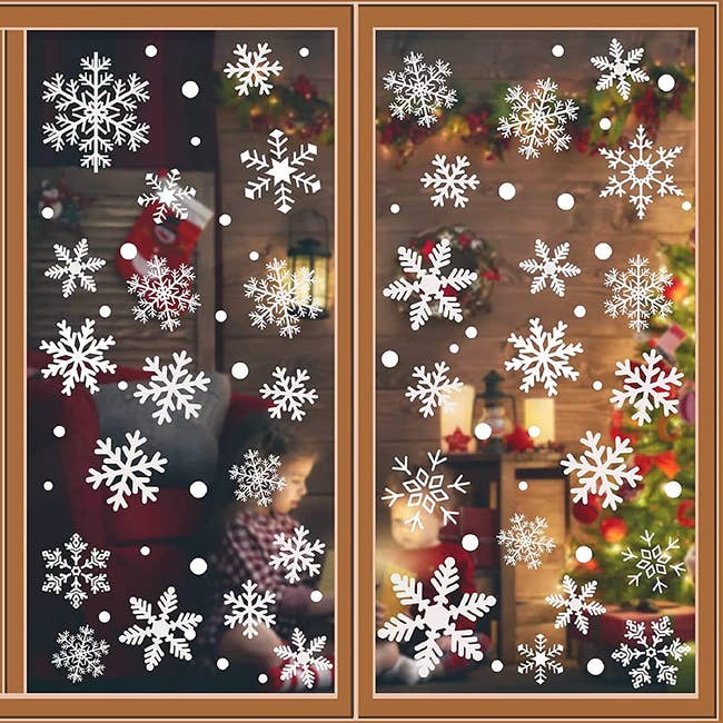 snowflake window clings