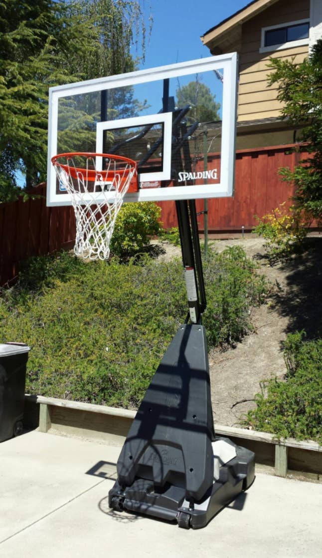 Reviewer photo of the basketball hoop