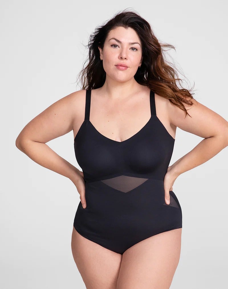 I'm plus-size and tried the viral Skims dress - it shows off my hip dips,  tummy and back fat but I don't care