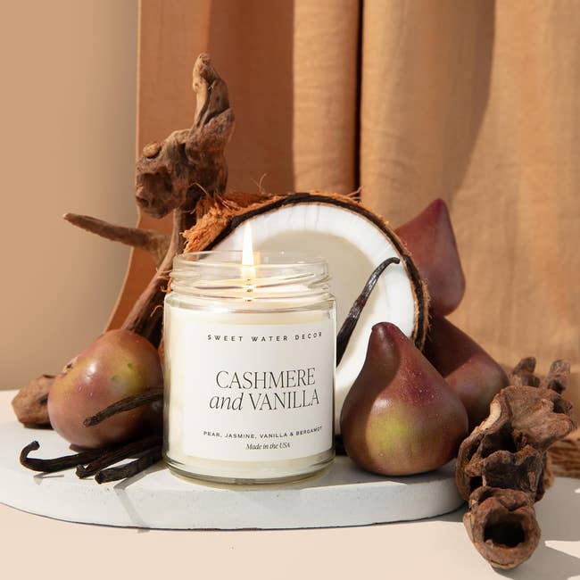 the lit cashmere and vanilla candle