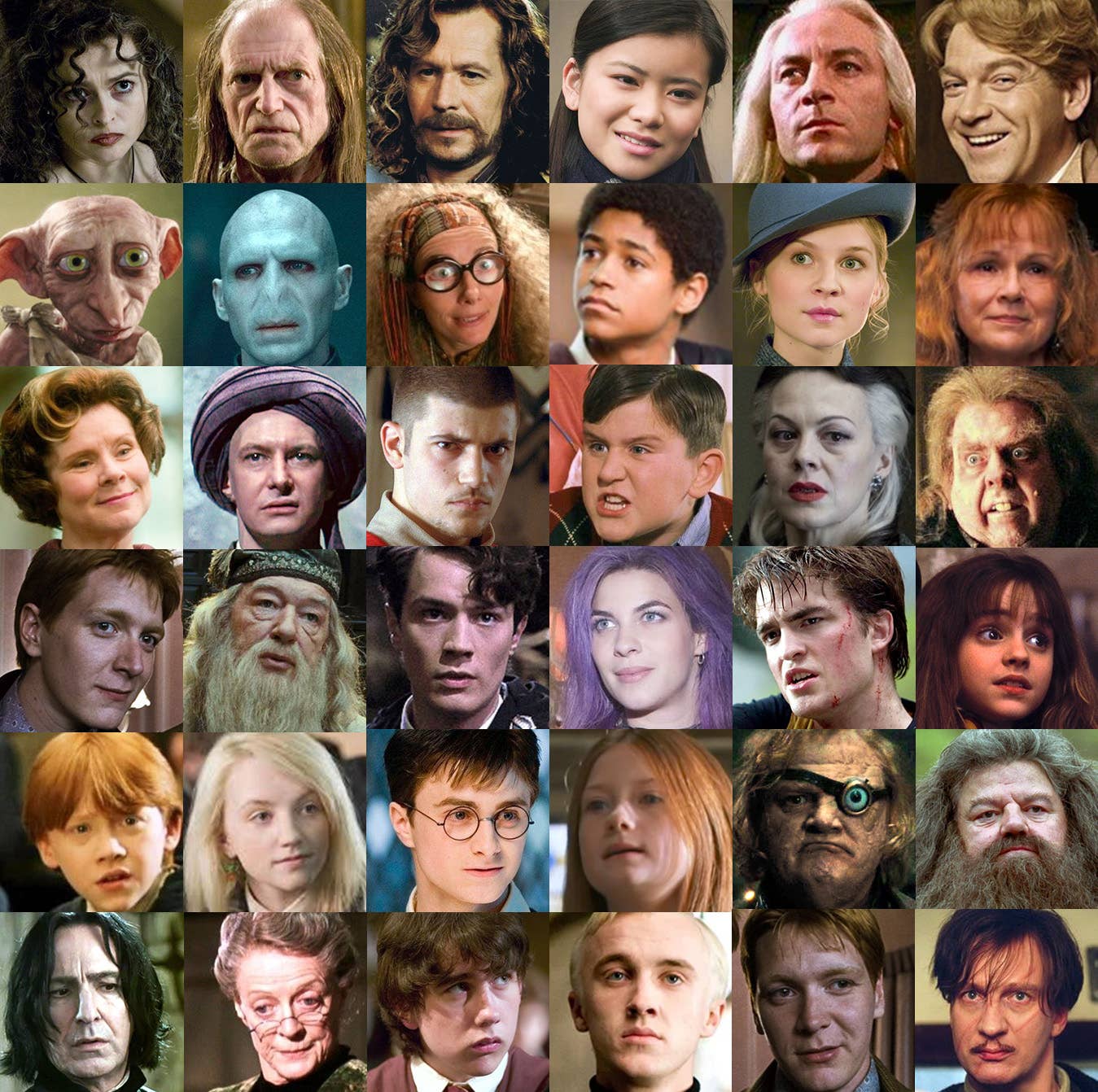 harry potter characters real names