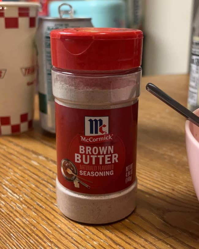 McCormick Brown Butter seasoning bottle on a kitchen counter