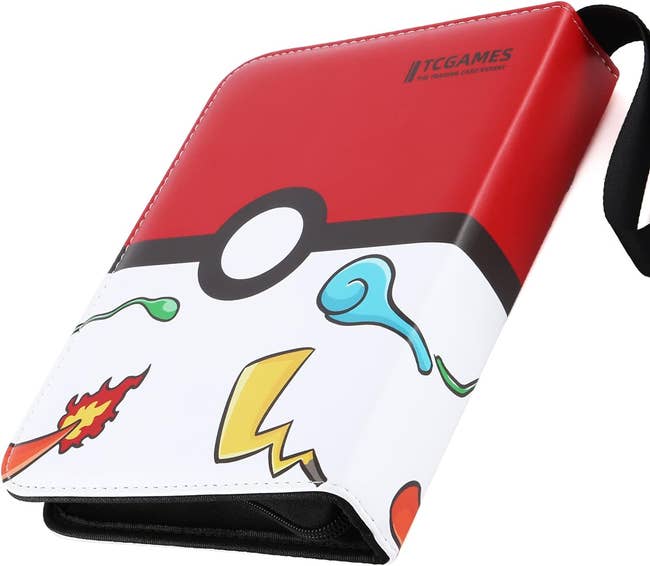 a binder designed to look like a pokedex