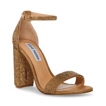 the sparkly gold heel