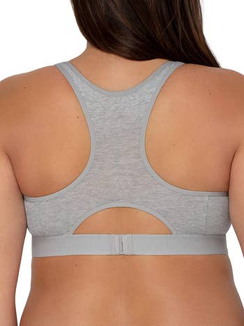 the back view of the gray bra