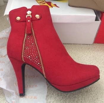 Reviewer image of red bootie