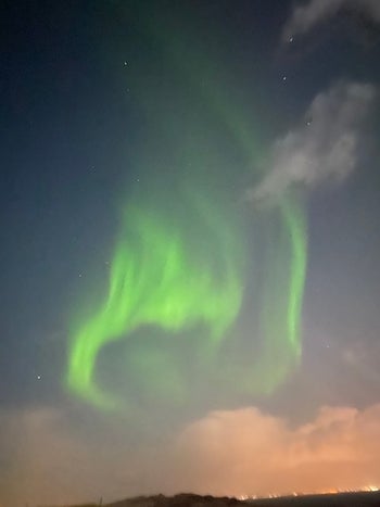 the northern lights in the sky