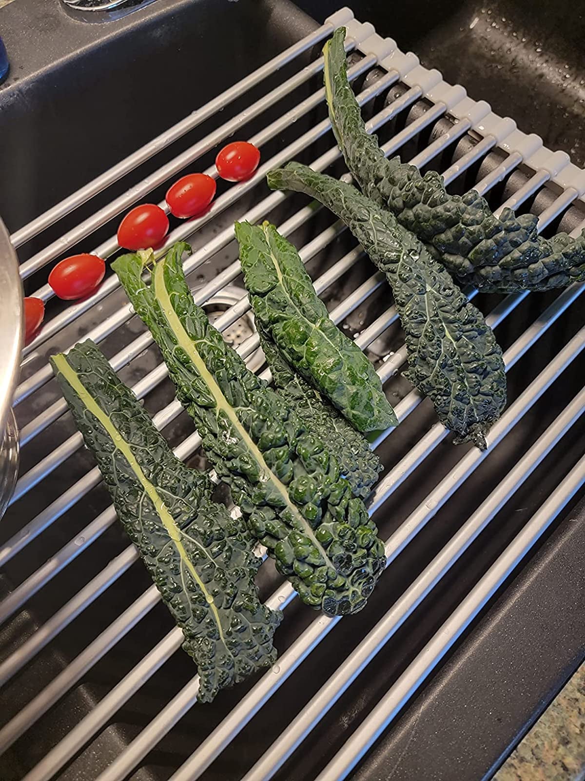 vegetables on a drying rack