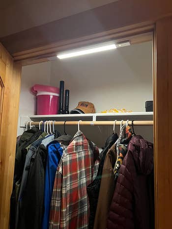 reviewer's light in a closet