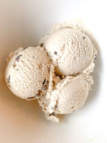 reviewer photo of three scoops of homemade ice cream
