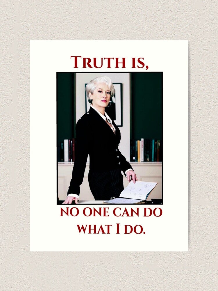 Print of Miranda Priestly from