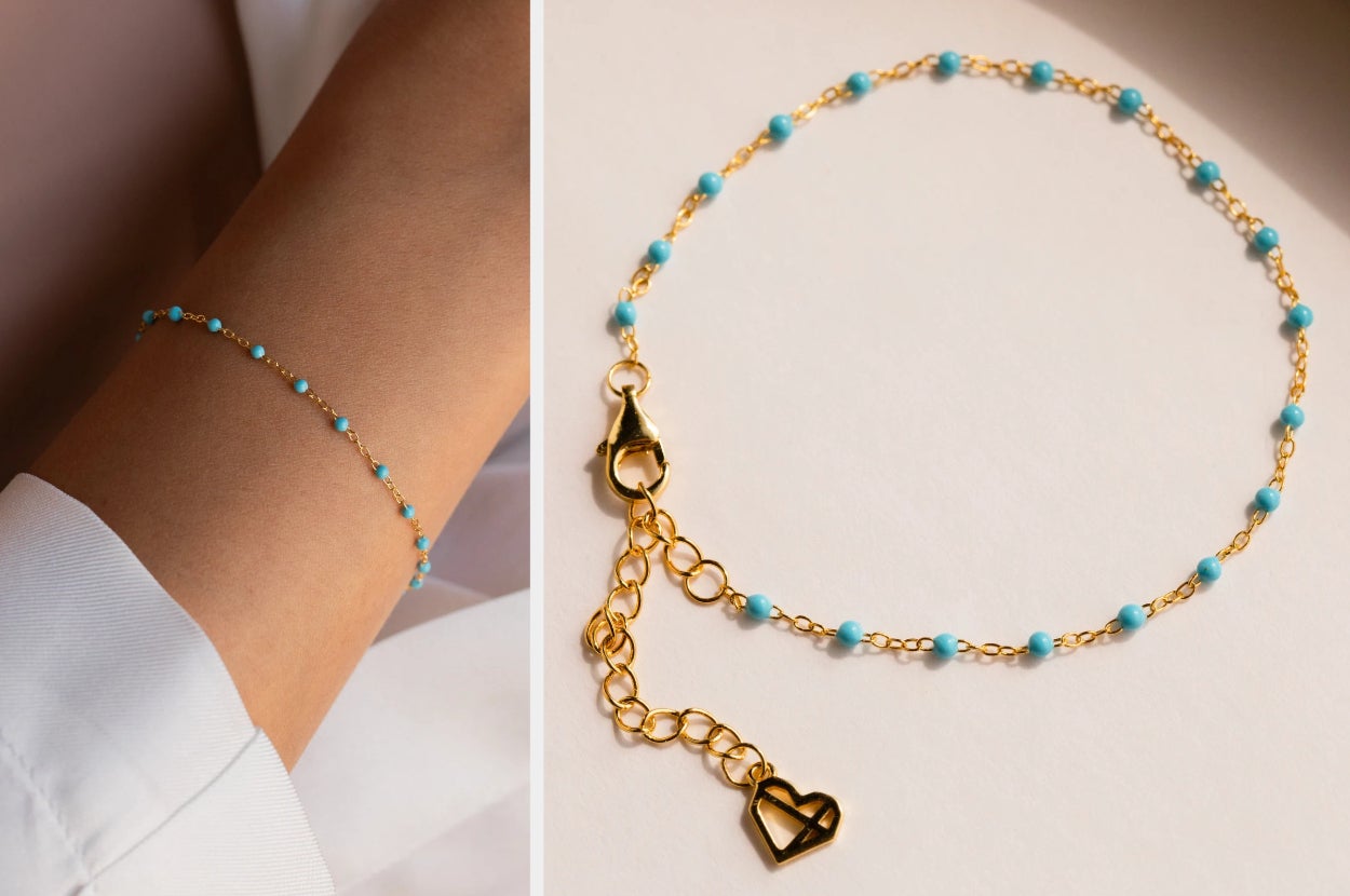 Envy Double Layer Bracelet - Gold / Turquoise