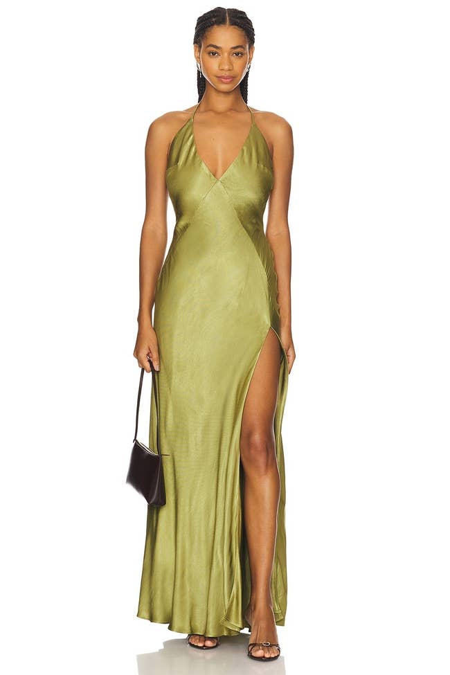 velvet emerald green bridesmaid dress Green Velvet Prom Dresses Plunging V-Neck Formal Dresses 21321 main image 1