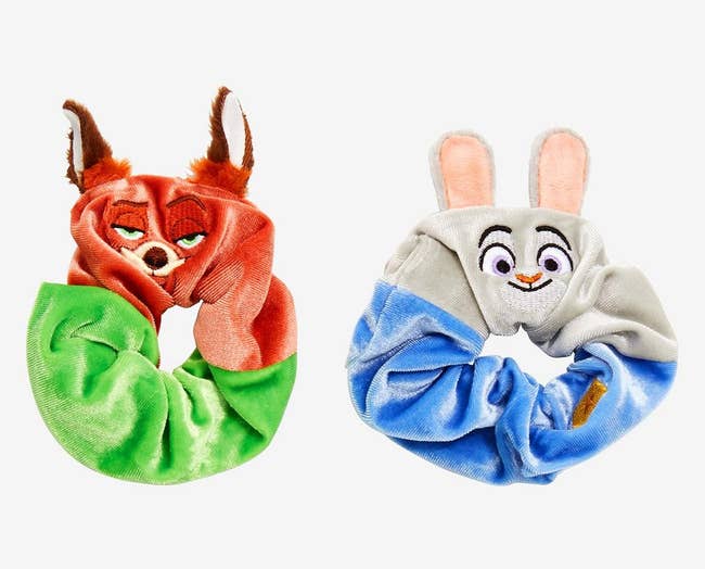 the scrunchies with nick and judy faces and ears
