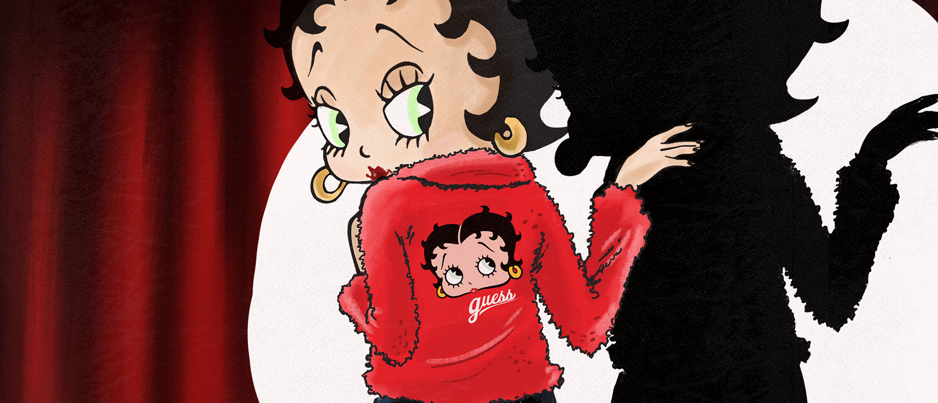 Betty Boop Illustration with red jacket