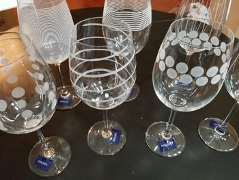 Reviewer image of seven wine glasses