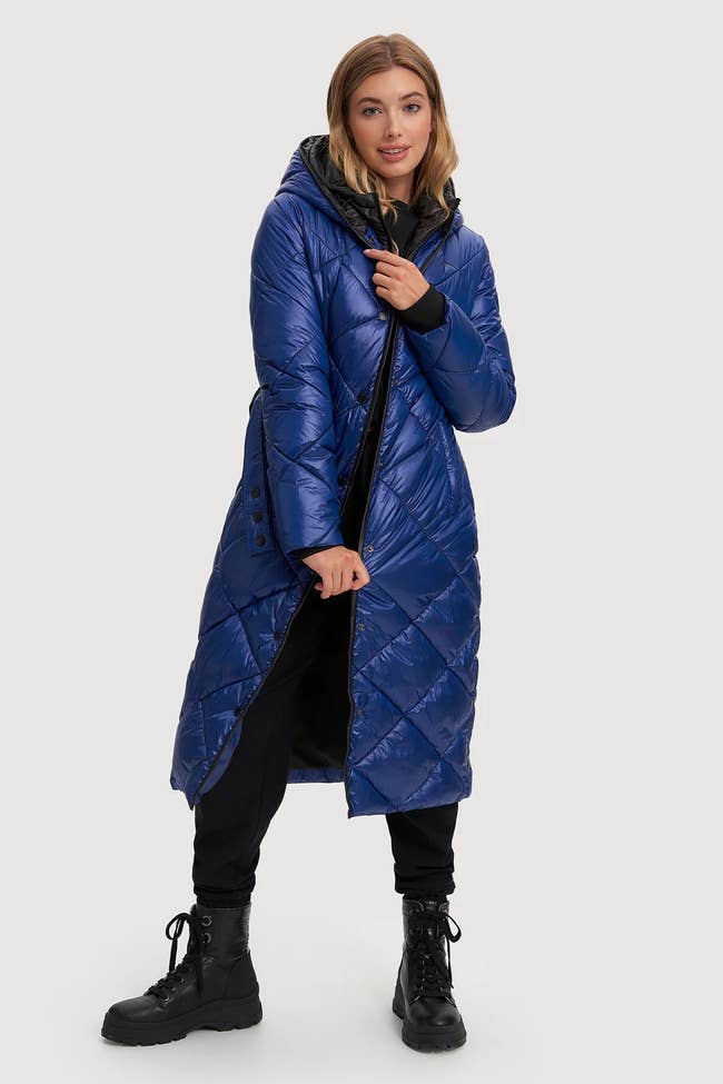 long quilted coat