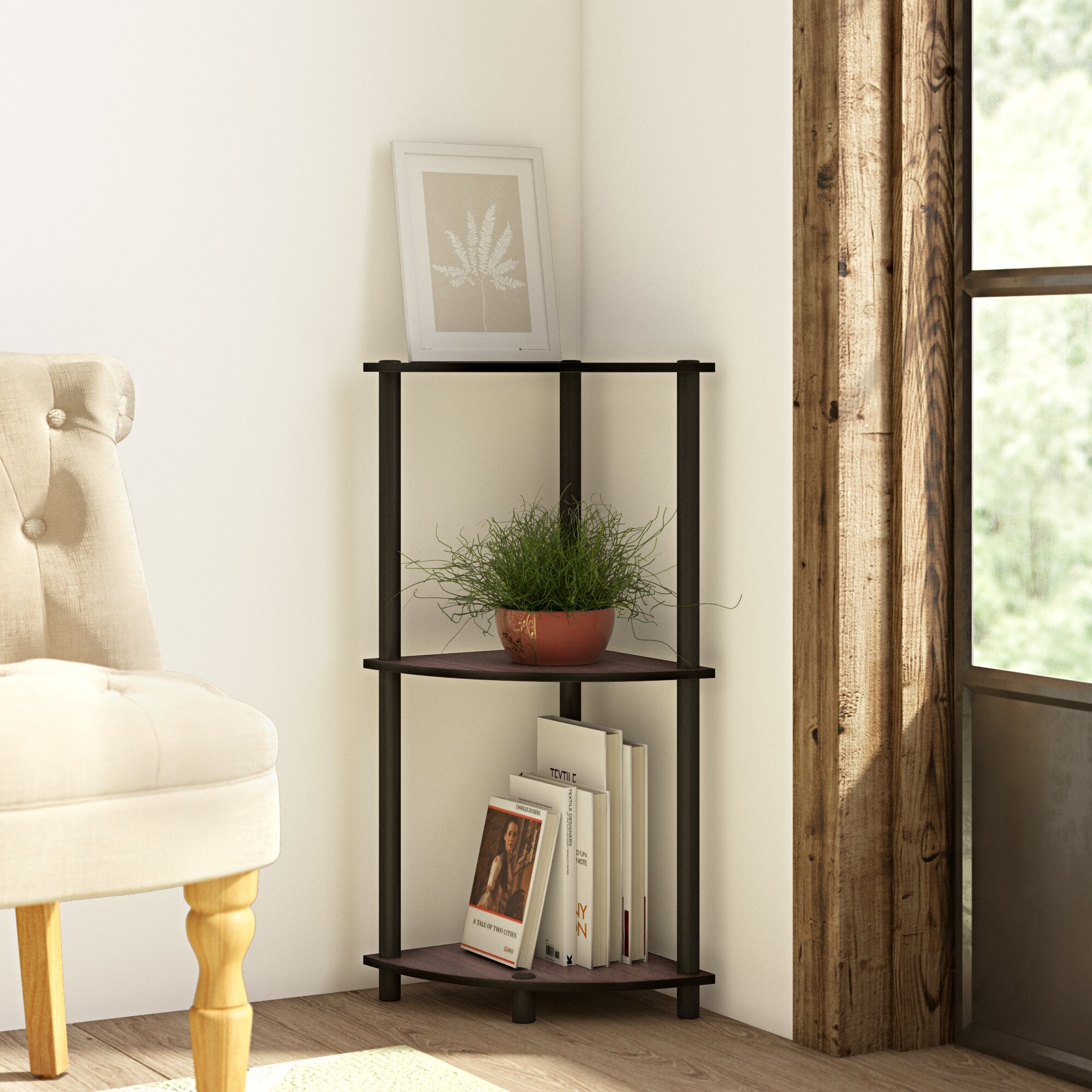 These Tiered  Corner Shelves Save You Tons of Counter Space