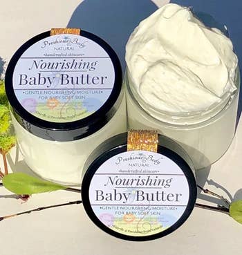 Two jars of the baby butter