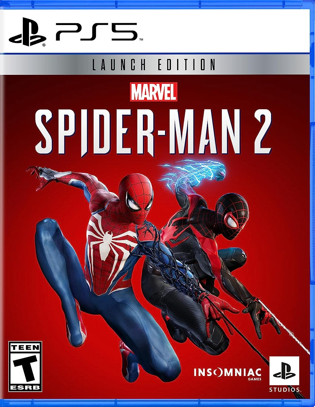 the cover of the video game with both Peter Parker and Miles Morales on it