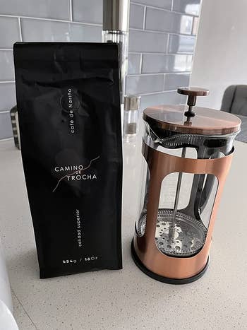Reviewer's pic of french press