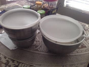 reviewer photo of the bowls with the lids on them