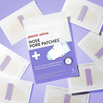 Social media trends Viral content Trending hashtags Social media updates Trending memes and videos Peach Slices nose pore patches packaging with surrounding patches; designed for overnight use to cleanse and refine pores