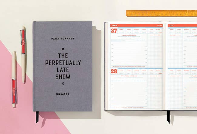 the gray planner, which says 