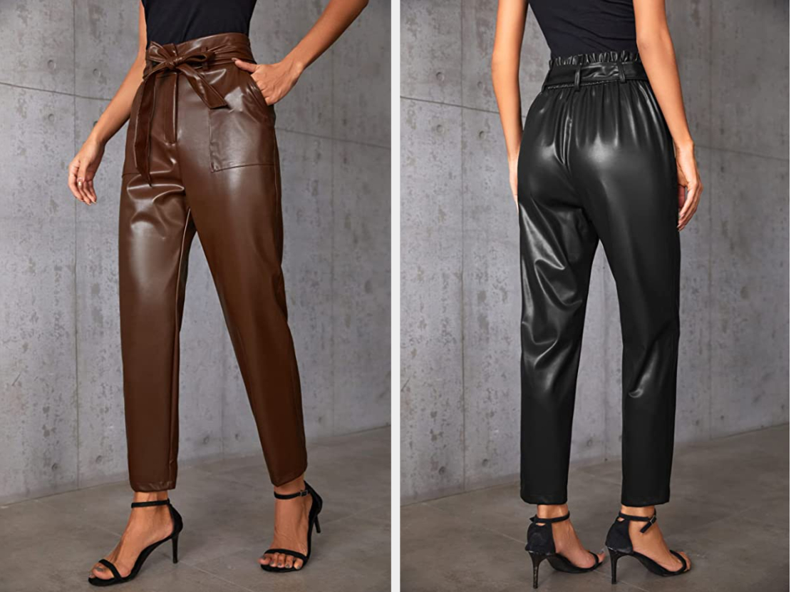 The safest way to wear faux leather pants. What do you think