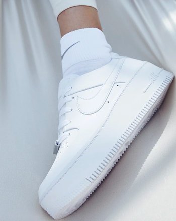 the Air Force 1 on a foot 