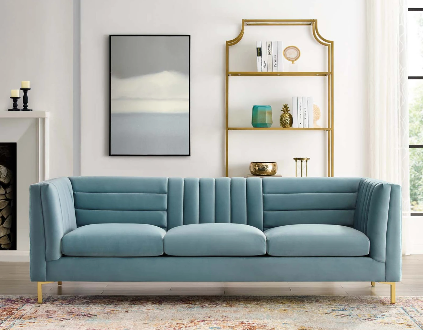 Affordable deals velvet sectional