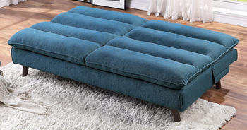 the sofa laid flat