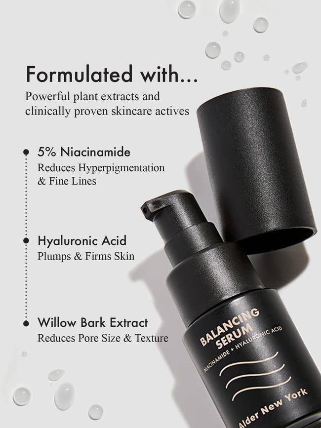 Skincare serum vessel with pump, labeled