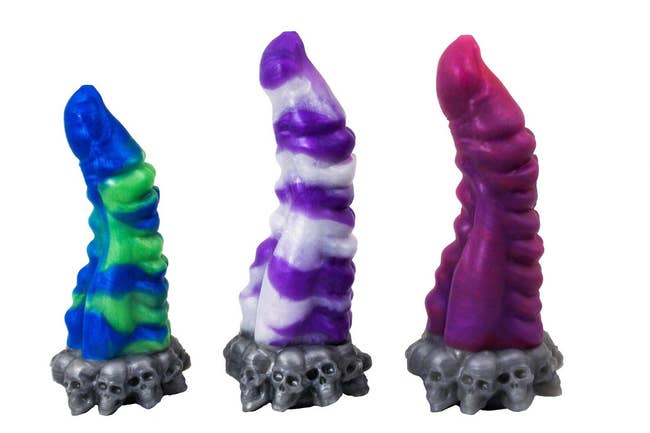 Assorted colors of dragon claw dildos