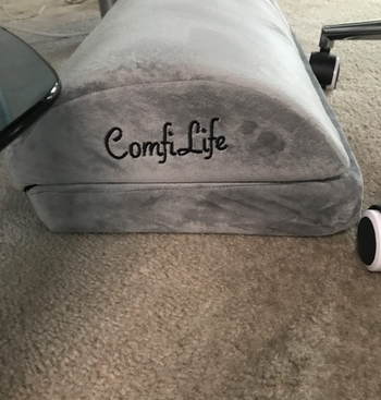 Reviewer's footrest under desk