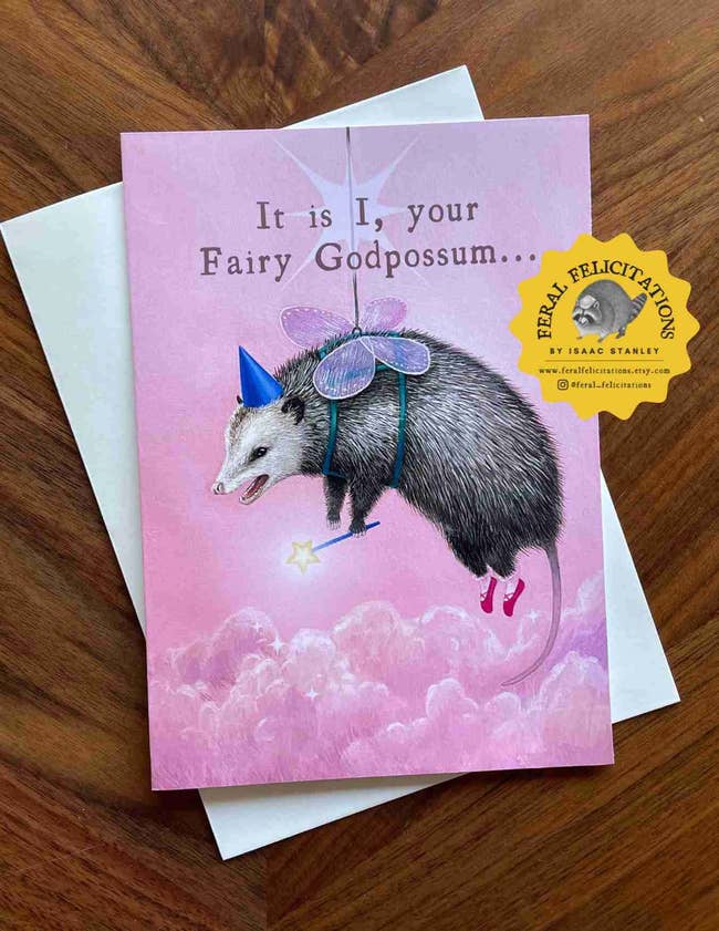 Fairy Fae Greetings Card - Berry Mouse Fairy Fae Greetings Card - Berry Mouse