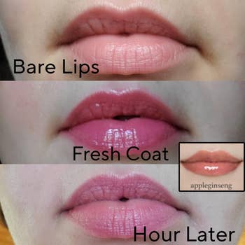  Bare, with caller  lipstick coat, and an hr  later. Inset shows shadiness  labeled arsenic  