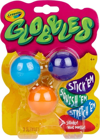 Crayola Globbles AUTHENTIC, Sticky Ball, Squishy Stick Stress balls