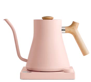 A pink electric kettle