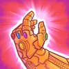 Thanos的戴着手套的手折断