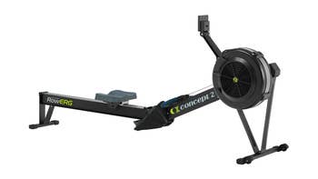 the black concept2 rowing machine