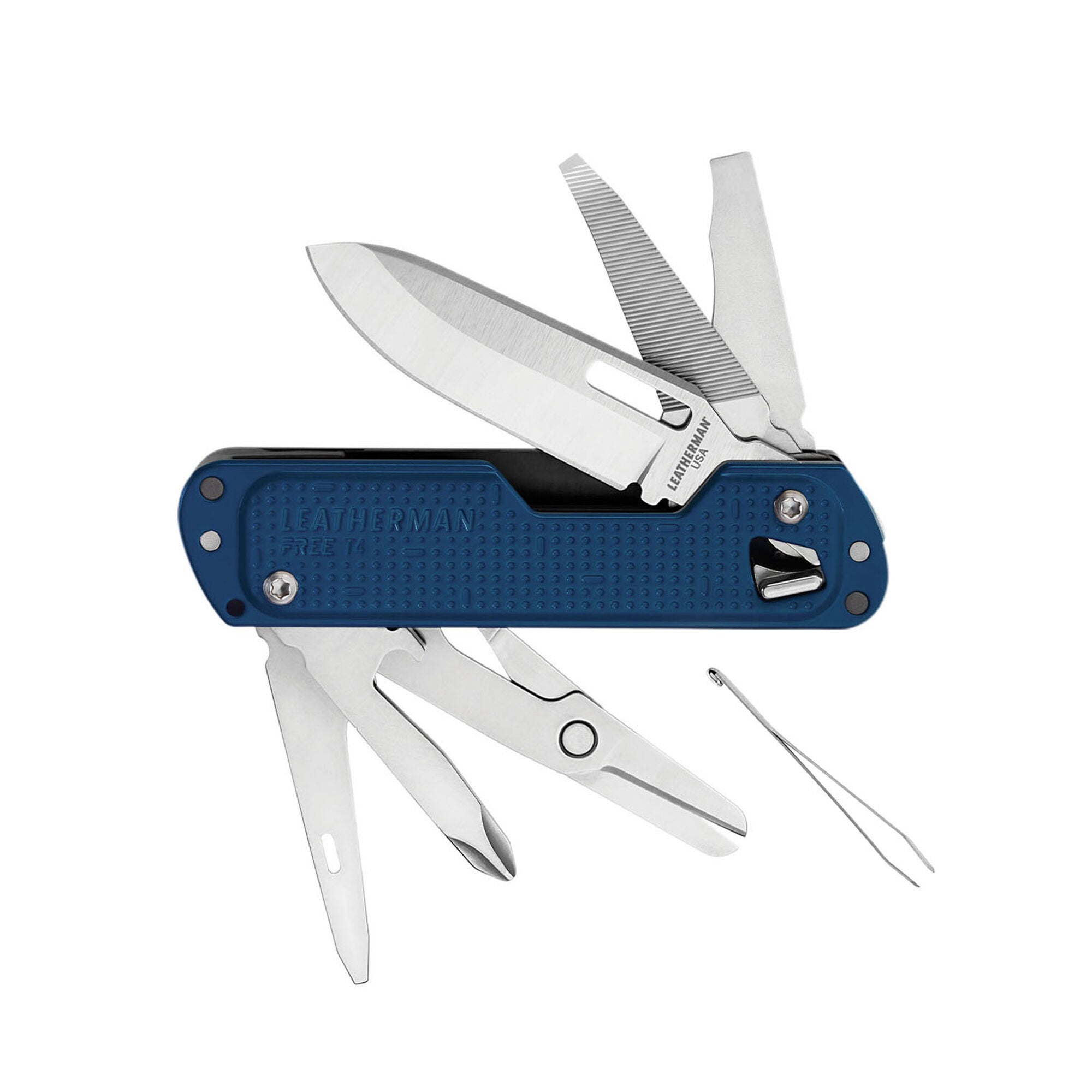a blue pocket knife