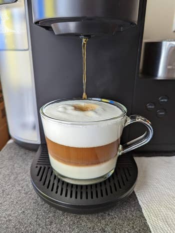 reviewers Keurig making coffee in a mug